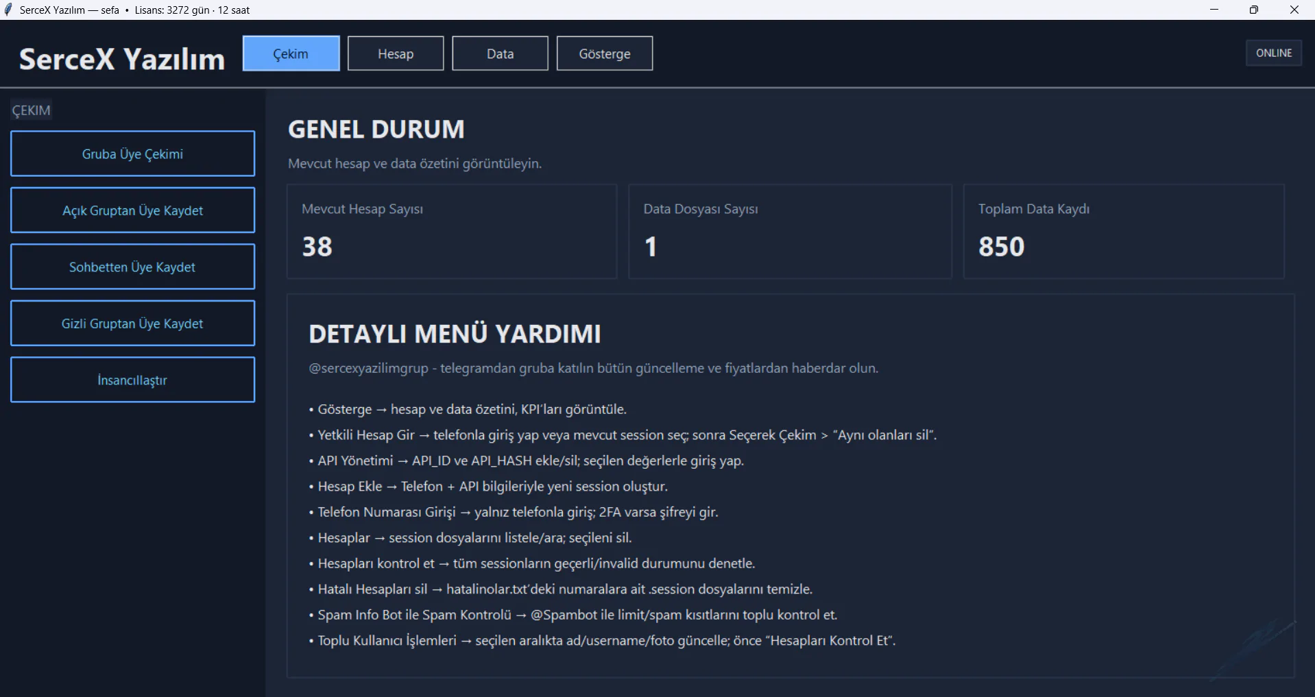Telegram Üye Çekme ve Mesaj Atma Marketing Otomasyon Yazılımı