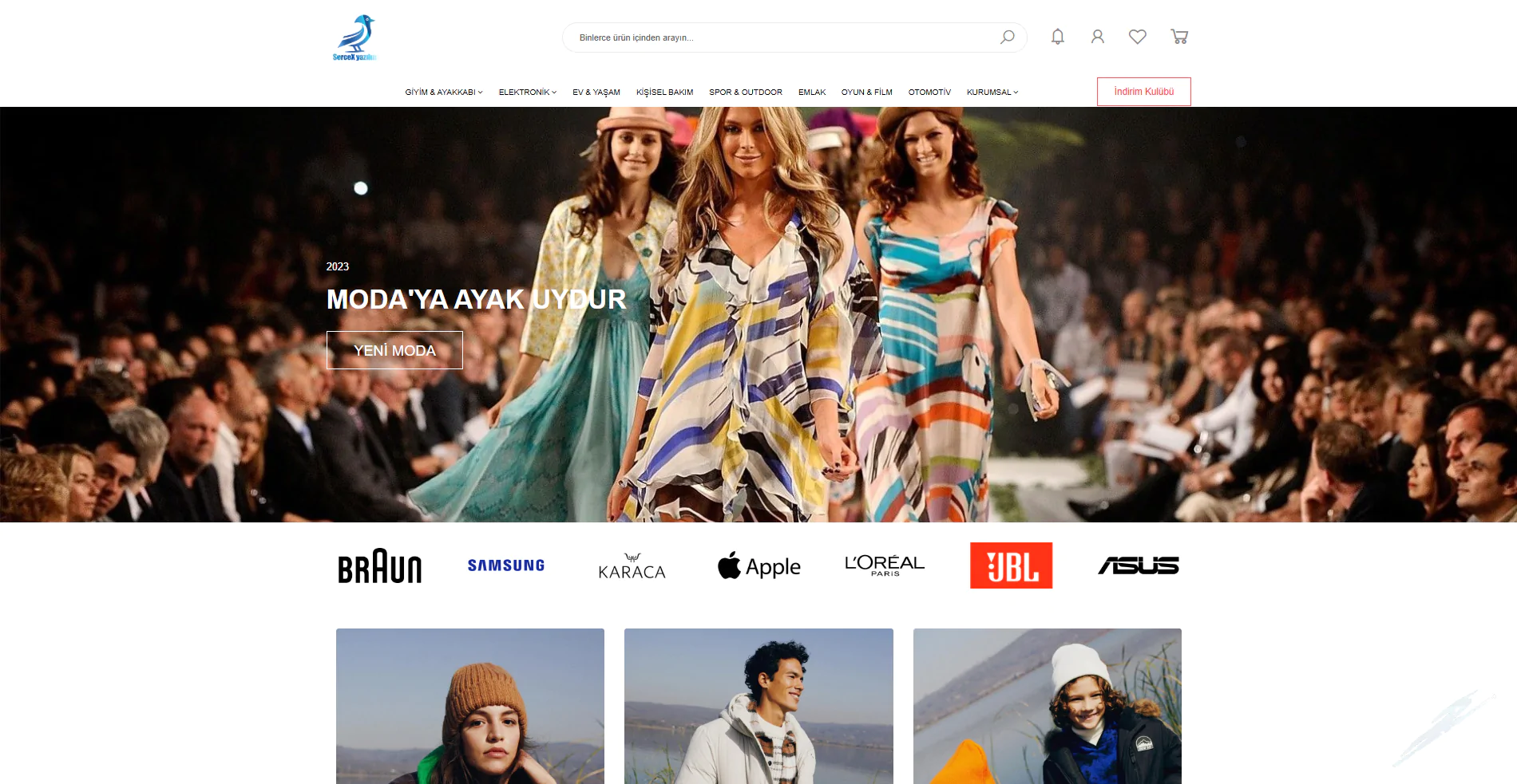 Profesyonel E-Ticaret Premium Kışlık Giyim&Moda Sitesi Yazılımı